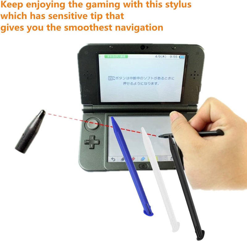 XHBTS 3 Pcs Plastic Replacement Touch Screen Stylus Pen, Compatible with Nintendo New 3DS XL, New 3DS LL (Black) - Image 5